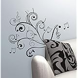 RoomMates ウォールステッカー Music Note Scroll RMK2083SCS