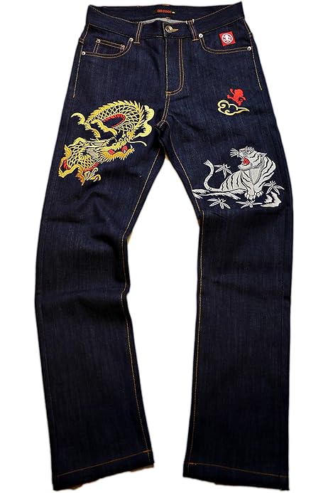ビッグサイズONE PIECE トラファルガー・ロー タトゥーデニムパンツ