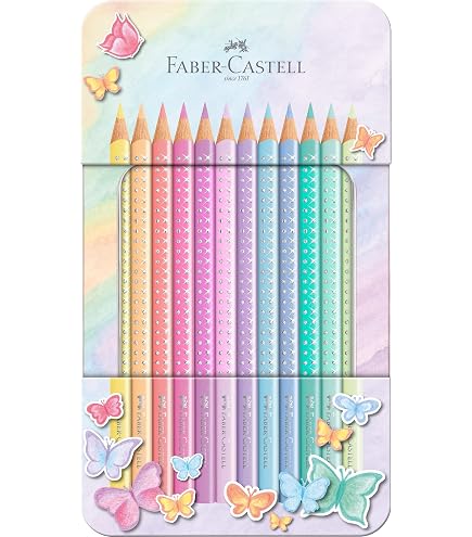 Faber Castell TFC-WCP/100C Watercolor Colored Pencils, Flat Can