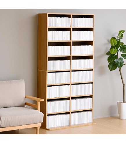 Amazon｜圧倒的収納力！120cm幅引き出し付きハイタイプ本棚【-Classia