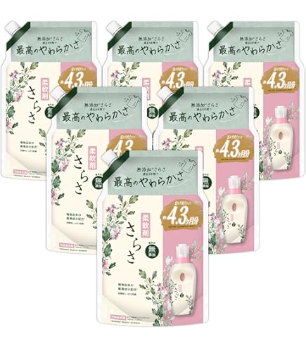 Amazon | さらさ 柔軟剤 詰め替え 超ジャンボ 1350mL×6個セット | ノー