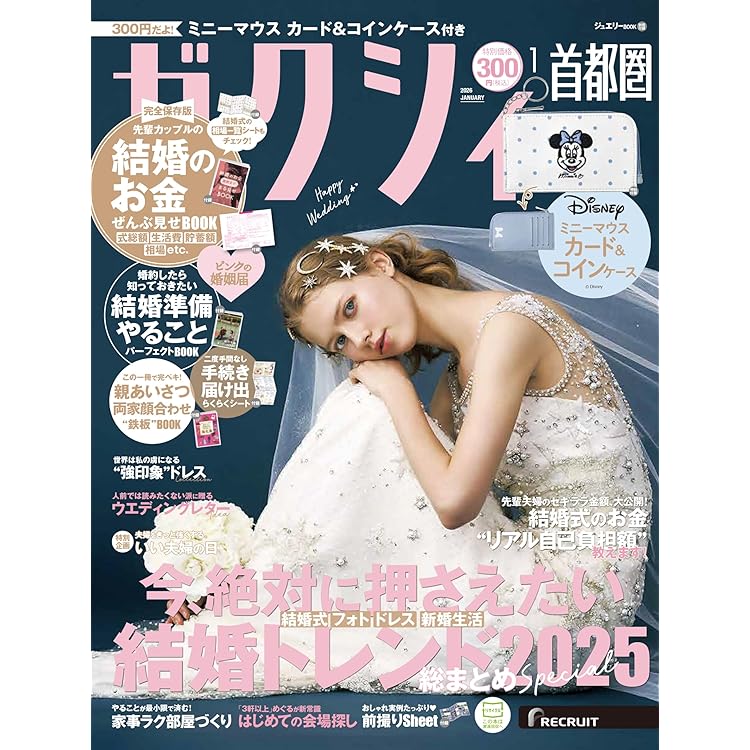 ゼクシィ東海 2026年 1月号 特別付録 【ミニーマウス】カード＆コイン
