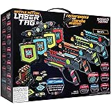 Squad Hero Rechargeable Laser Tag Set + Innovative LCDs and Sync - Pack of 4 Infrared Guns & Vests - Gifts for Teens and Adul