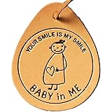 マタニティマークBABY in ME（ベイビーインミー）本革バッグチャーム卵型