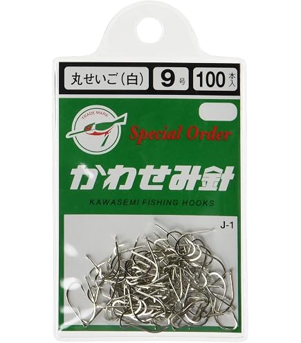 Amazon | KAWASEMI(かわせみ針) J-1 100本チヌ針 (白) 2号 | KAWASEMI