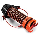 Camco 39319 Flexible 3-in-1 Sewer Hose Seal with RhinoExtreme Hose and Handle- Flexible Fitting Makes Connection to a Sewer I