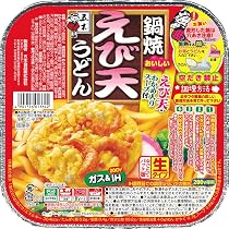Amazon.co.jp: 五木食品 鍋焼えび天うどん 220g×18個 (アルミ鍋うどん