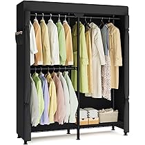 Amazon.co.jp: SONGMICS ハンガーラック 洋服かけスチールラック 2段式