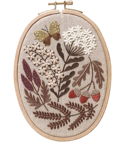 7.6売出開始）DMC ボタニカルリースウール刺繍キット 5点セット 7.6