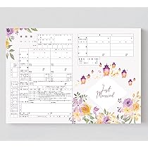 ハイデザイン婚姻届 「 pressed flowers 」3枚セット＜令和版＞ Amazon | ハイデザイン婚姻届 「 pressed flowers 」3枚セット