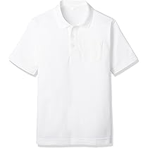 Amazon | [キャッチ] 小学生 男子 半袖 ポロシャツ スクール シャツ