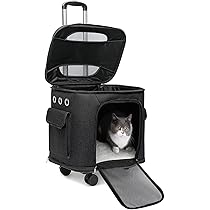 ペット キャリー キャスター カート 犬 猫　折りたたみ Amazon.co.jp: CHINSUKIDA 猫 キャリー キャスター付き 小型犬