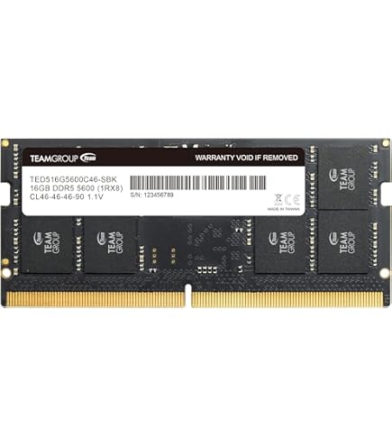 a*6様 SODIMM DDR5 SKhynix 16GB SK-Hynix 16GB 5600MHz DDR5 PC5-44800 Non-ECC CL46 262-Pin SoDimm