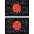 ワッペン 面ファスナー ベルクロ パッチ サバゲーミリタリー 国旗 日の丸 刺繍 ワッペン S レッドエッグ 2枚 セット マジックテープ
