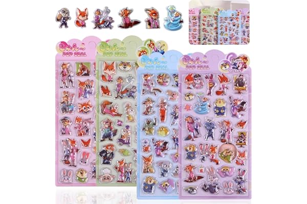 【4枚セット】3dシール ぷくぷくシール 3D 手帳用 可愛い 立体 Mocasa ぷっくり かわいい ステッカー 手帳 女の子 透明 台紙 用 泡ステッカー ジュエル風 手帳用 diy用 水筒用 携帯電話飾り用 手芸用品 (DWC)