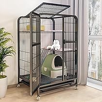 キャットケージ 2段構造 黒 Amazon.co.jp: 猫 ケージ 2段/3段/4段 猫のゲージ 猫 ケージ