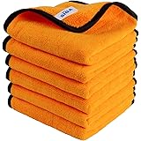 MR.SIGA Professional Premium Microfiber Towels for Household Cleaning, Dual-Sided Car Washing and Detailing Towels, Gold, 15.