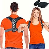 Trabee Posture Corrector for Women and Men with Underarm Pads - Adjustable Upper Back Brace for Neck, Shoulder and Back Suppo