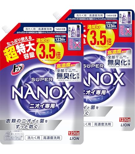Amazon | 《セット販売》 ライオン トップ スーパーナノックス 超特大