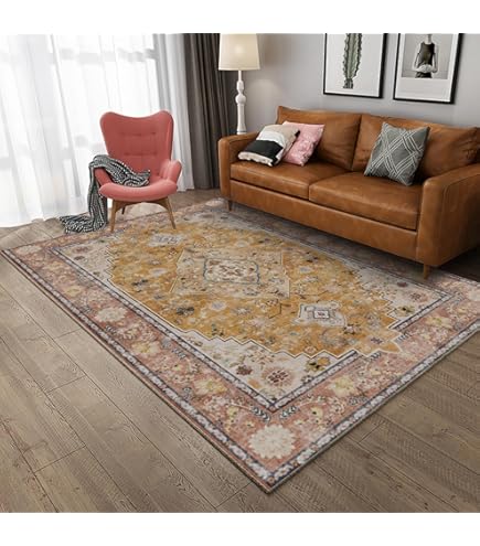 Amazon | u-living カーペット 3畳 ペルシャ絨毯 ラグ 洗える 花