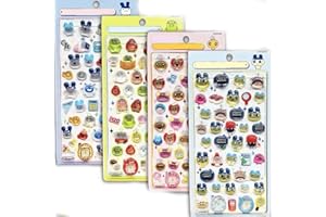 Winnges 3dシール 立体シール 可愛い ごほうび キラキラ ぷっくりステッカー 3D立体ステッカー 手帳 diy 贈り物ごほうび (G)