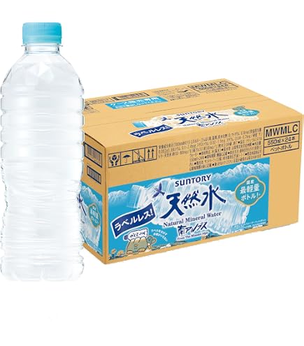 Amazon.co.jp: サントりー天然水 [北アルプスの天然水] 550ml PET 24本