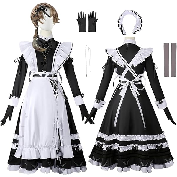 にじさんじ 叶 メイド服 ウィッグ付き Amazon.co.jp: [NAMIKOE] 叶 メイド服 コスプレ 衣装 葉 かなえ 靴下