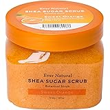 Ever Natural エバーナチュラル シアシュガー ボディースクラブ ボディスムーザー ボディケア マッサージ お尻 肘 膝 黒ずみケア 角質ケア 天然成分 (スウィートオレンジ)