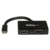 StarTech.com Mini DisplayPort接続トラベルA/Vアダプタ 2イン1 ミニディスプレイポートMini DP - VGA/HDMI変換アダプタ MDP2HDVGA