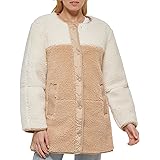 Levi's Women's Midlength Sherpa Coat with Reversible Wear