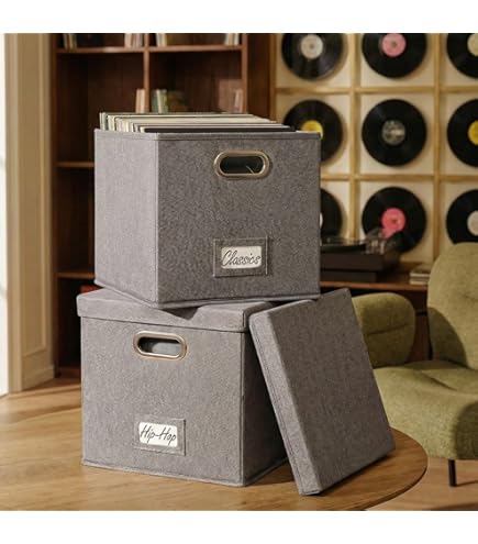 Amazon.co.jp: Woodoulogy ビニールレコード収納ボックス 7インチ