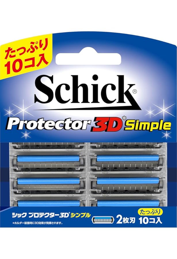 シック プロテクター3Dダイア プラス 替刃8個【4つ】 Schick（シック） プロテクタースリー 替刃8個入 〔ひげそり〕 シック