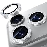 NIMASO カメラフィルム iPhone 17 Pro/iPhone 17 ProMax 用 カメラ保護 耐衝撃 ARコーティング 高透過率 黒縁取り キズ防止 露出オーバー防止 レンズカバー キラキラ (シルバー) いPhone17pro/17promax/15pro/15promax 対応 1セット（3枚入り） DCM26A2098