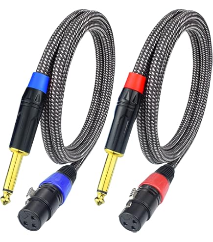 Amazon.co.jp: Mugteeve アンバランス 1/4インチ TS オス - XLR メス