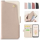 CASSYOOK 適用 moto g64 5G ケース 手帳型 モトローラ g64 5G スマホケース 財布型 モトg64y カバー カードポケット付き moto g64y 5G 手帳型ケース 全面保護 カード収納 横置きスタンド機能 高級PUレザー おしゃれ 上質な手触り 擦り傷防止 (アプリコット)