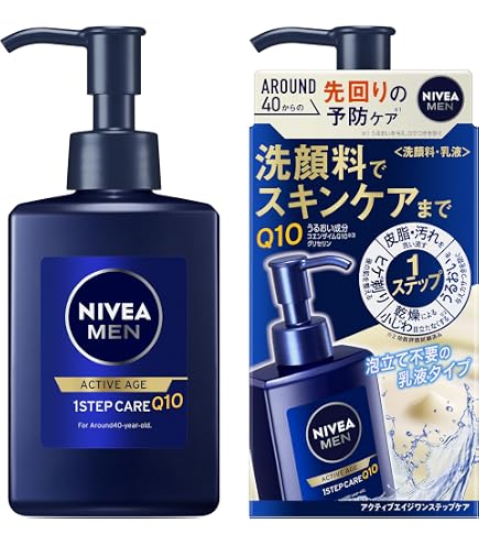 Amazon | ニベアメン アクティブエイジ ワンステップケア 洗顔料