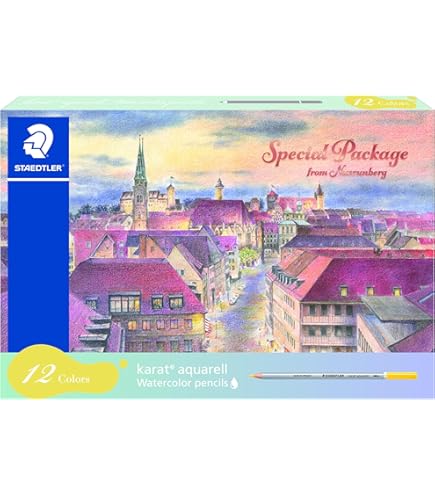 Amazon.co.jp: ステッドラー 色鉛筆 48色 水彩色鉛筆 カラトアクェレル