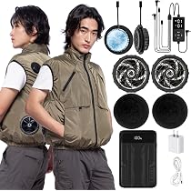 Amazon.co.jp: [Hon&Guan] 空調作業服用 バッテリー ファン付きウェア