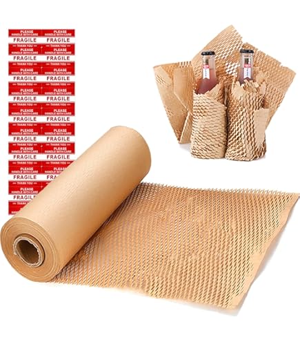 IDL Packaging 12" X 25' EcoMax™ Kraft Paper Cellulose Wadding (1 Roll) - Cushioning Wrapping And Box Void Filling - Soft And Gentle Packing For Shipping, Moving, And Storing Fragile Items - View #9