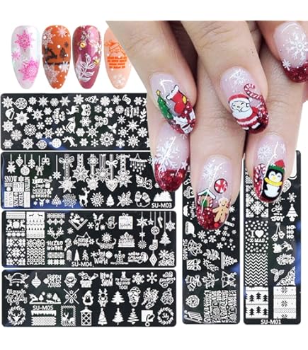 Amazon.co.jp: ネイルスタンププレートキット10個 ネイルアート