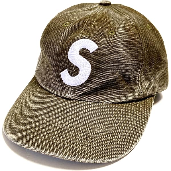 Amazon.co.jp: Supreme Pigment Canvas S Logo 6-Panel Cap, Black