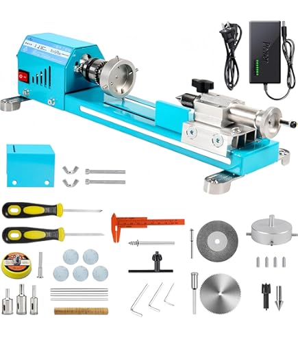 Amazon.co.jp: ミニ旋盤 7レベル調整可能スピード150W最大7000rpm