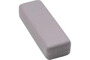 コンパクト スクエア メガネケース じょうぶな アルミ ハード バネ式 グレー 2218-05