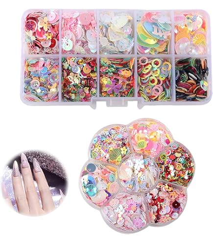 Amazon.co.jp: スパンコールミックス ~ 6mm フラット ~ 穴なし