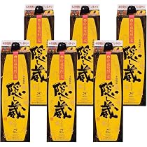 Amazon.co.jp: 濵田酒造 隠し蔵 ﾊﾟｯｸ 25度 1800ml×6本 : 食品・飲料・お酒