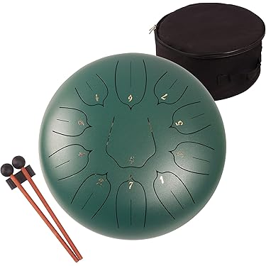 鋼製トーンドラム 15音 マレット・スタンド、バッグ付き Amazon | スリットドラム 15音12インチCメジャー タングドラム