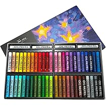 オイルパステル画　B５サイズです。 Amazon.co.jp: オイルクレヨンセット オイルパステル画 (36色