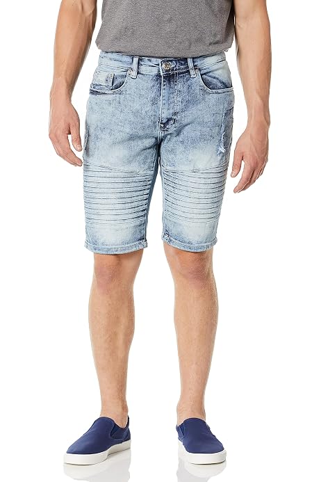 WT02 Men's Denim Shorts, Dark Sand Blue 