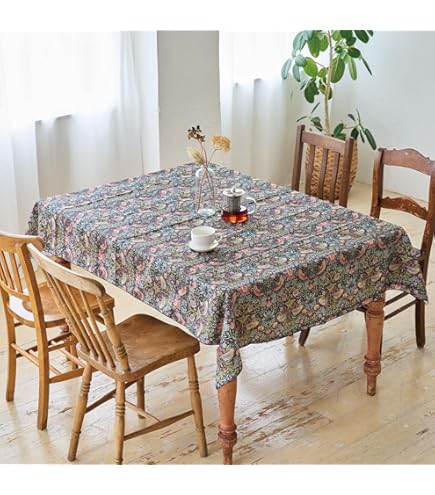 Amazon｜PIRNSDG ウィリアム モリス 高級 テーブルクロス 長方形