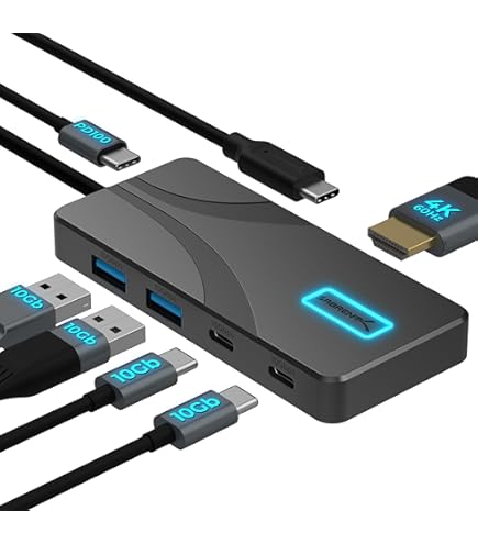 Dell Pro 7-in-1 USB-C Travel Hub - DA326, Black, with HDMI 2.1
